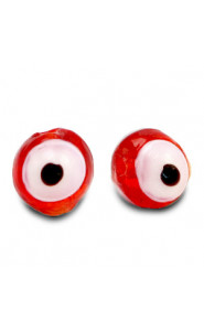 Glasperle Nazar Auge 8mm Orangerot